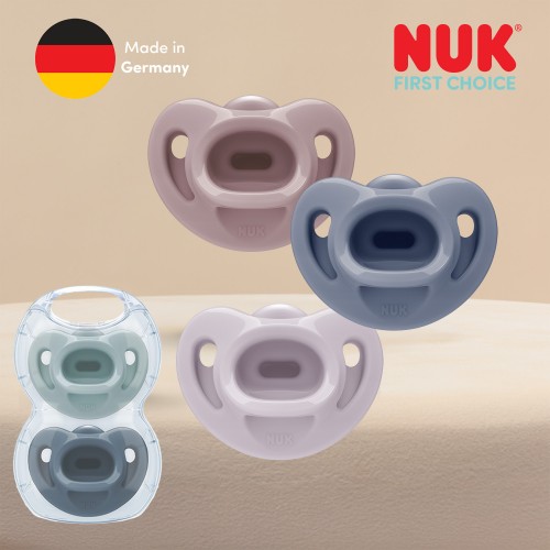 NUK Цуцла Лажалка Анатомска 100% Силикон "First Choice Soft" (2/пакување) 0-6мес.